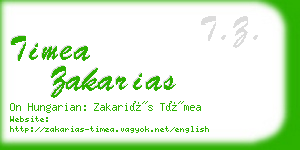 timea zakarias business card